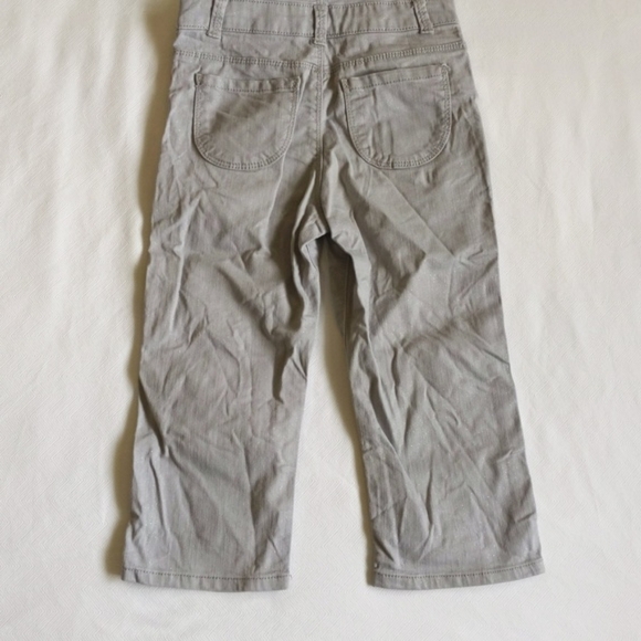 oshkosh b'gosh vestbak gray sparkle cotton twill overalls 3T toddler girl - Picture 10 of 11